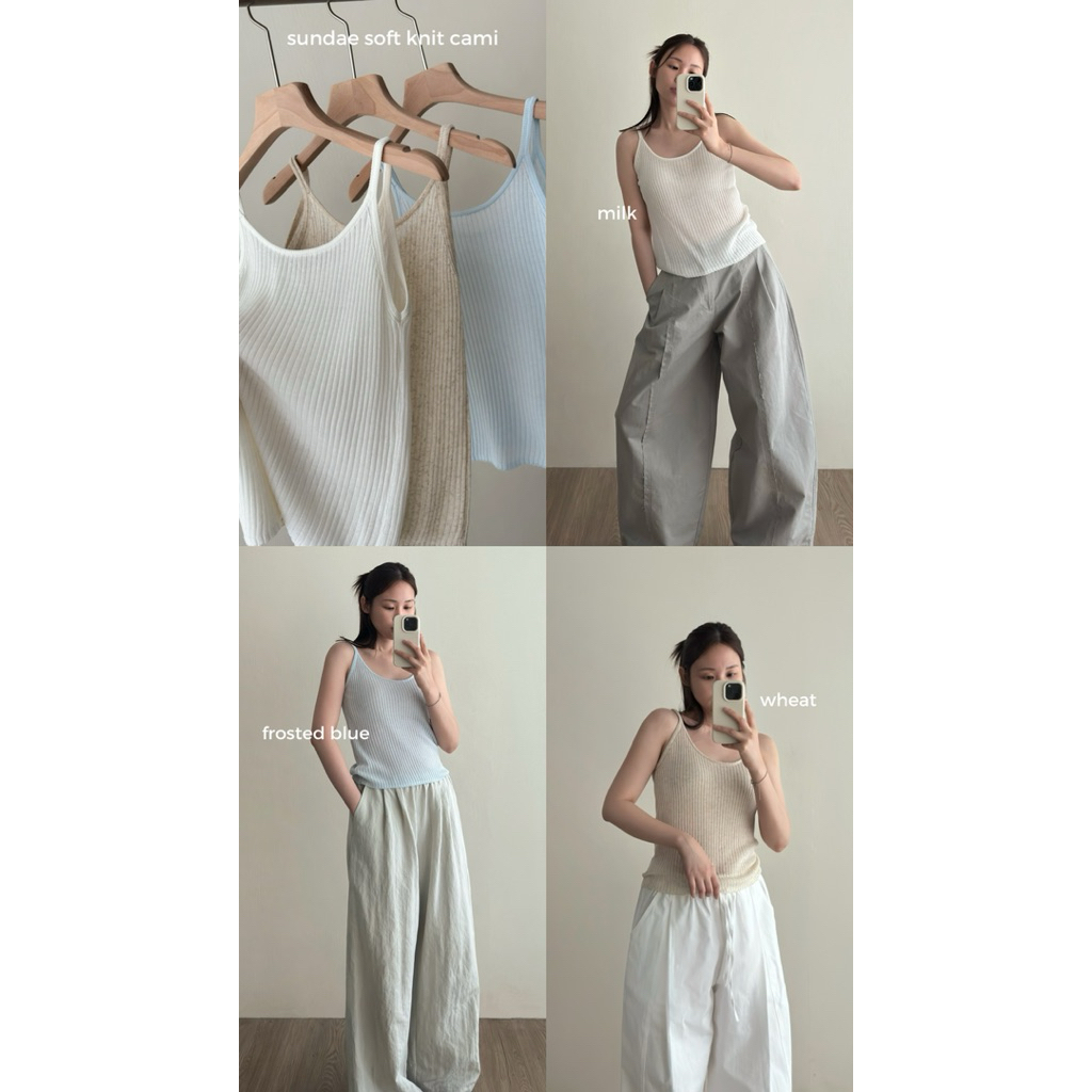 FADTHINGS : sundae soft knit cami ผ้าทอบางเบาใส่ได้2ด้าน 🍒🍌