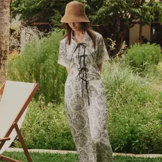 MUSLIN Classic Toile - Silk Satin Pajamas [Maison De Reve Collection]