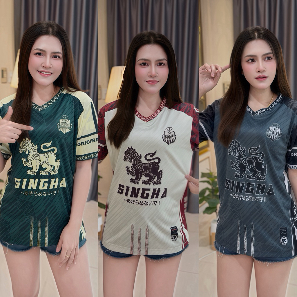 เสื้อบอลSingha FC N.11 ขนาด M-6XL ขนาด38-52นิ้ว ดีไซน์โดดเด่น (SI690425)