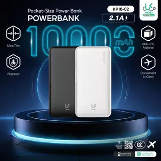 [CCC] UKIKI Powerbank 10000mAh PD10W พาวเวอร์แบงค์ชาร์จไว พอร์ต USB-A แบตสำรอง รุ่น KP10-02