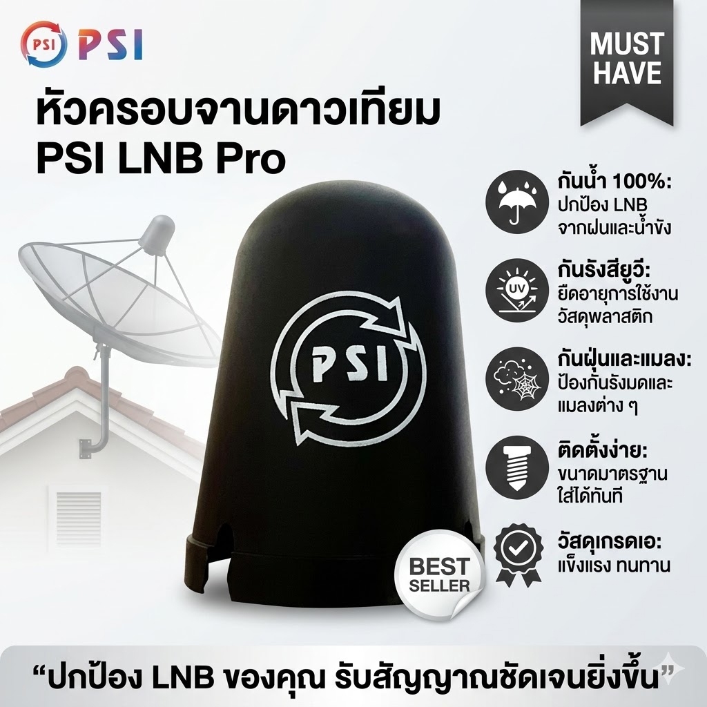 หมวกครอบ LNB PSI และ INFOSAT ขนาดมาตรฐาน หมวกครอบจาน (สำหรับจานดาวเทียม C-BAND 150 -170 CM.)