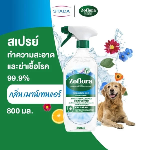 (ของแถมงดจำหน่าย) Zoflora โซฟลอรา สเปรย์น้ำยาฆ่าเชื้อ แอนตี้ไวรัสและแบคทีเรีย เซอร์เฟส คลีนเนอร์ กลิ่นเมาน์เทน แอร์ 800