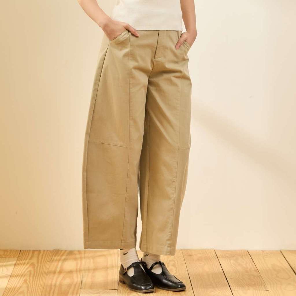avocado – Essence Trousers กางเกงทรงบาเรล เนื้อผ้า Cotton 100% I มีไซส์ S-XL ราคา ถูกที่สุด ดีลบีเคเค แกลเลอรีภาพที่ 4