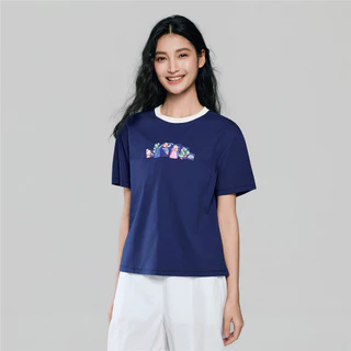 GIORDANO เสื้อยืดผู้หญิง Women's Sorona Boyfriend Printed Tee (Mario) 05396302
