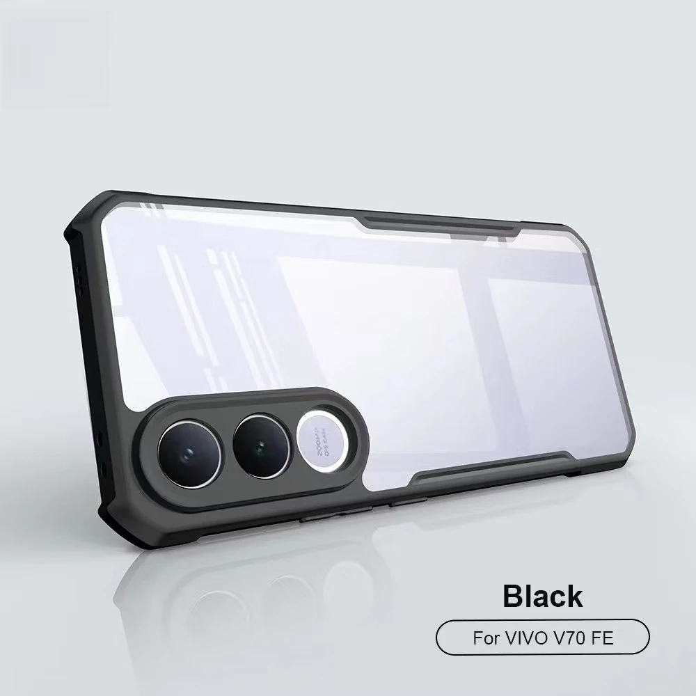 เคสขอบดำ เคสใส สำหรับ Vivo V70FE กันกระแทก สำหรับ วีโว่ HHL ตรงรุ่น