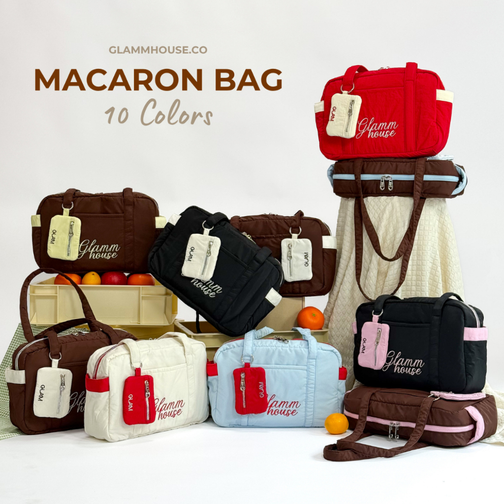 Glammhouse – Macaron bag กระเป๋าขนาด 14 นิ้ว ใส่ Ipad / A4 / Macbook ที่ทุกคนตามหา แถมฟรีกระเป๋าใบเล็ก