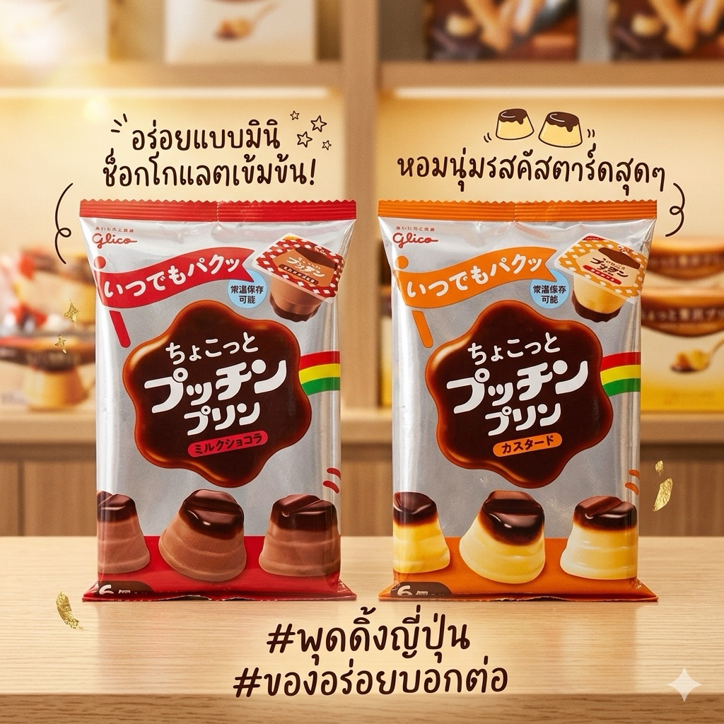 ‼️ของแท้จากญี่ปุ่น‼️Glico Custard Pudding พุดดิ้ง คัสตาร์ดไข่ คาราเมล สุดฮิตจากญี่ปุ่น No.1 Japan