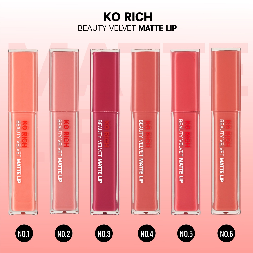 ลิปกำมะหยี่ เคโอริช Velvet Matte Lip  Ko Rich