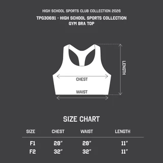 Highschool Basic Collection : Active Gym & Training Sport bra top สปอร์ตบราออกกำลังกาย - TPG30691