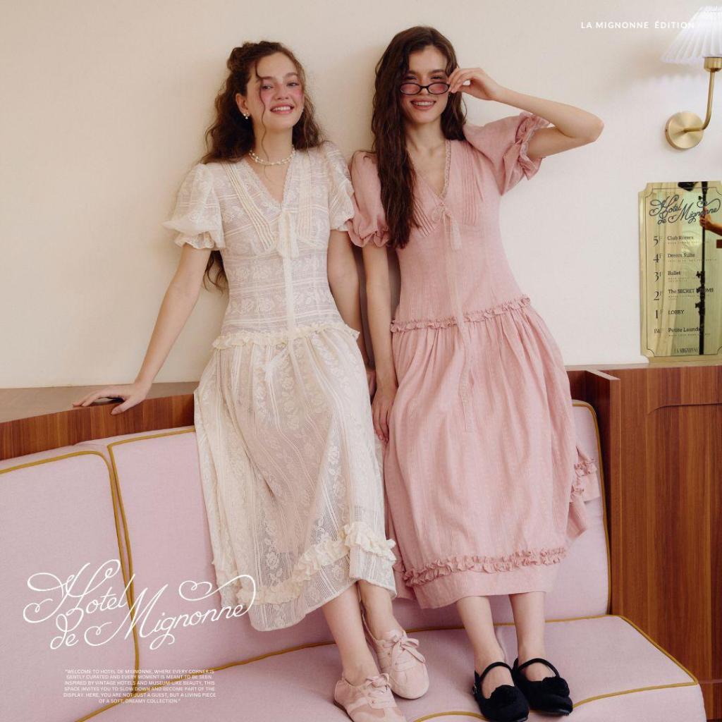 La Mignonne (XS-3XL) Fairytale Maxi Dress เดรสใส่เที่ยว เดรสใส่ทำงาน เดรสยาวฟีลหวานๆ ที่ใส่แล้วใจฟูมาก