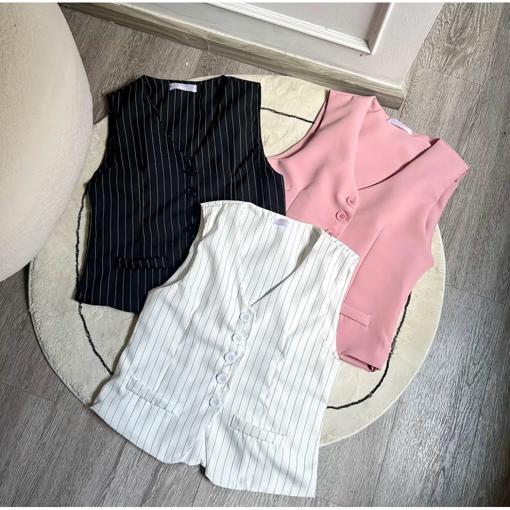 เสื้อกั้กสีชมพู ไซต์ L จากร้าน Anona story