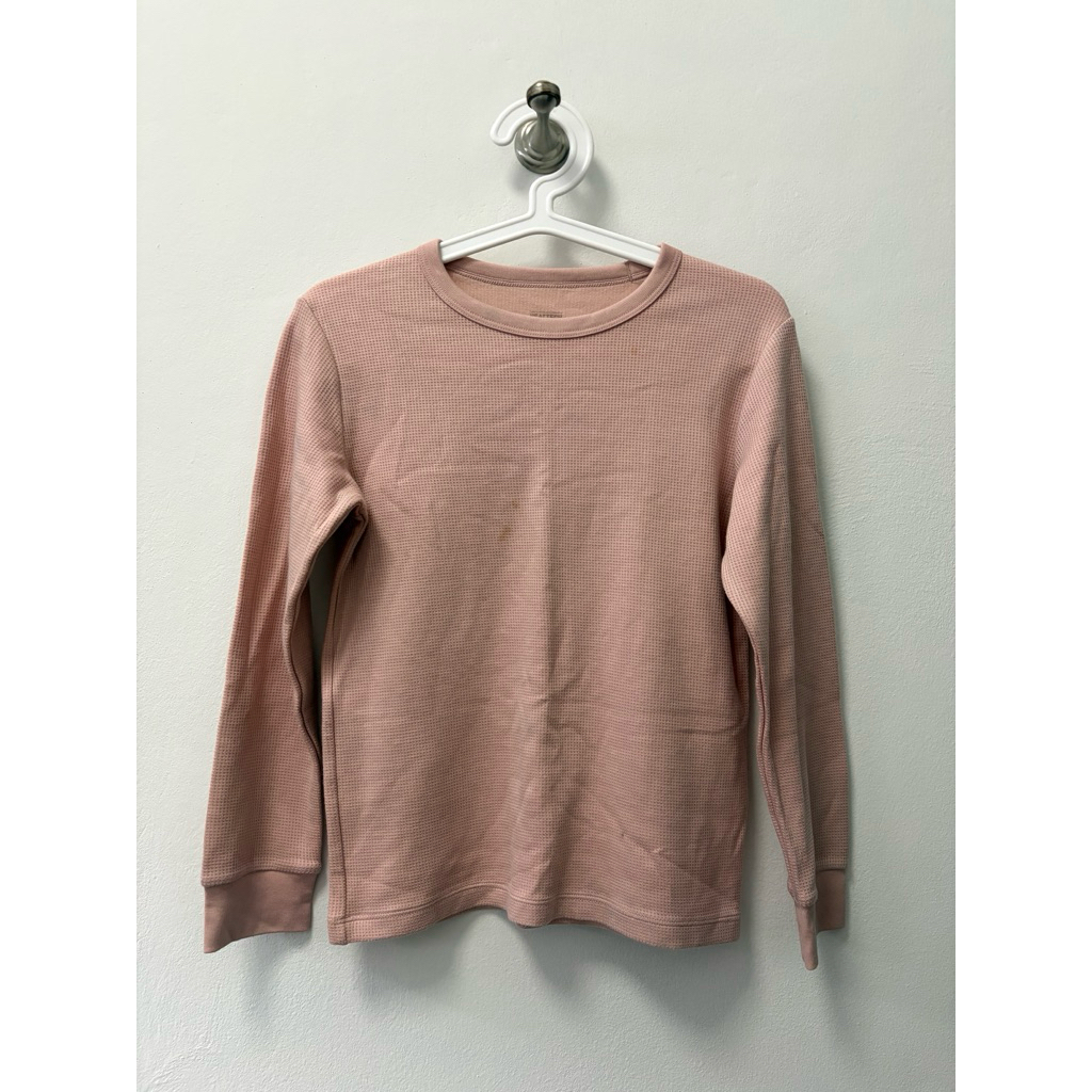 [มือสอง] Heattech Uniqlo ของเด็ก KIDS HEATTECH Cotton Waffle T-Shirt (Extra Warm)