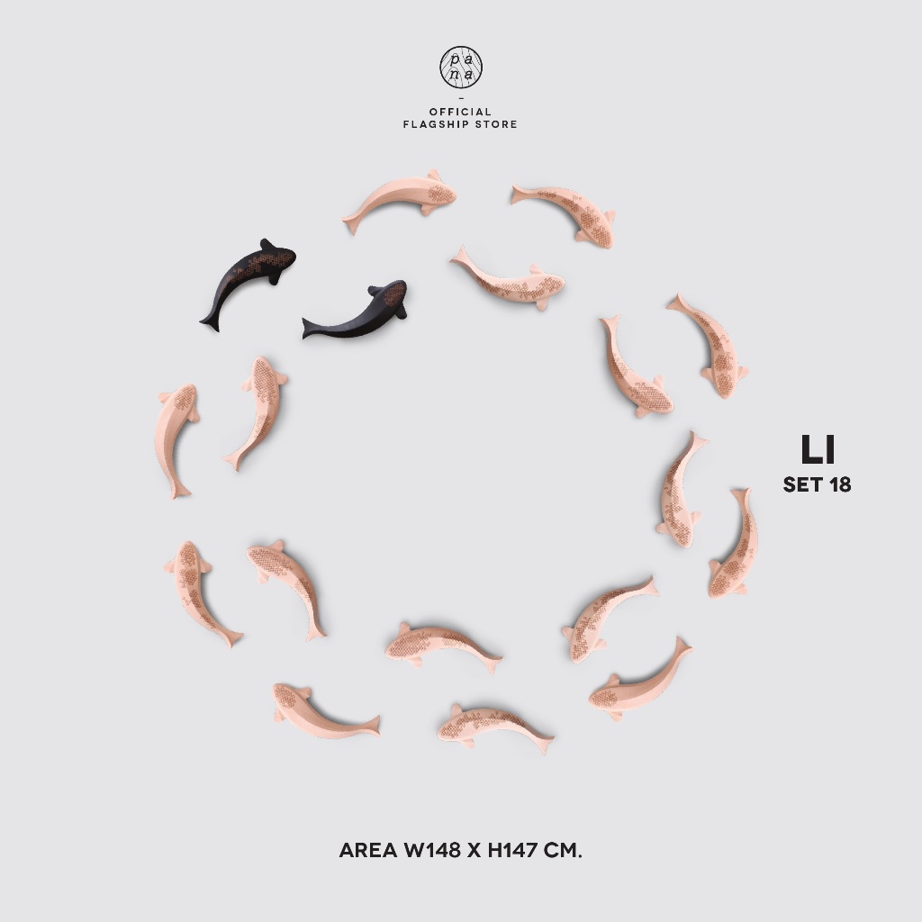 Pana Objects Li ( set ) : wall decoration ปลาคาร์ปตกแต่งผนัง