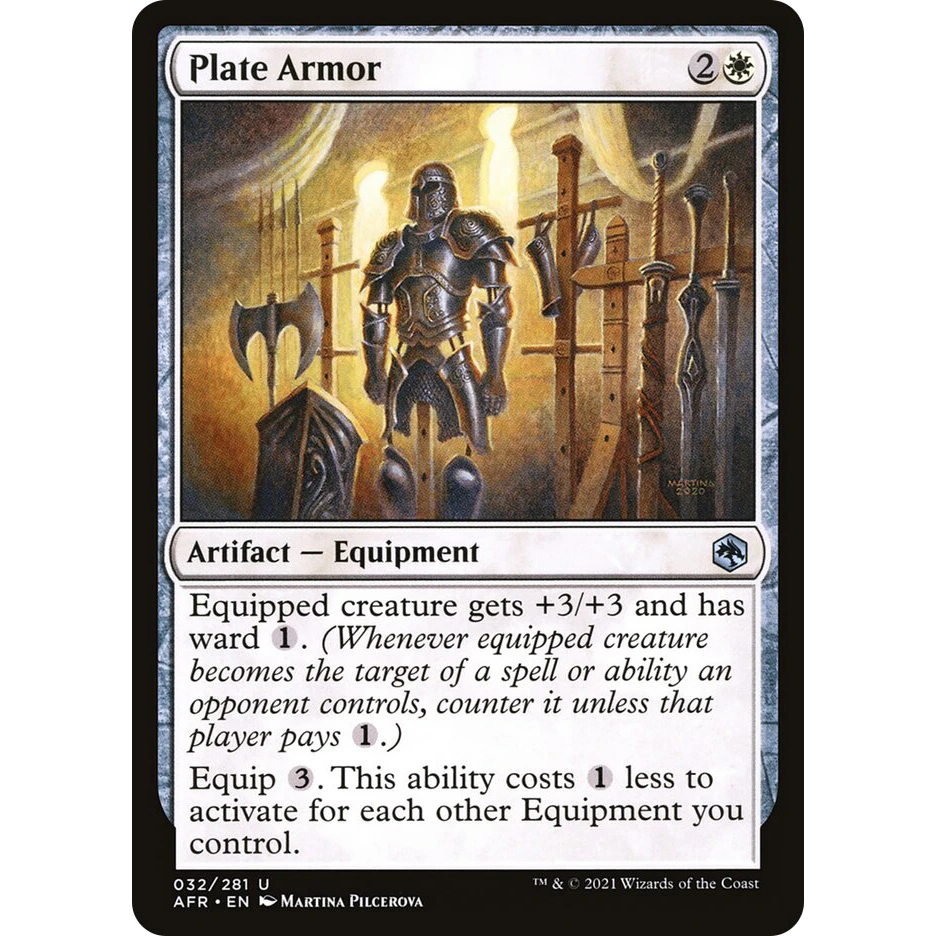MTG - Magic The Gathering - Adventures in the Forgotten Realms - Plate Armor - Near Mint