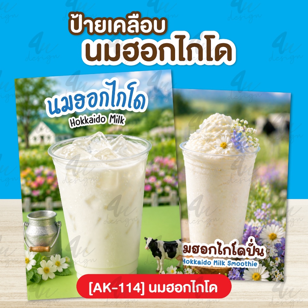 ป้ายเคลือบ นมกล้วย   [AK-145]
