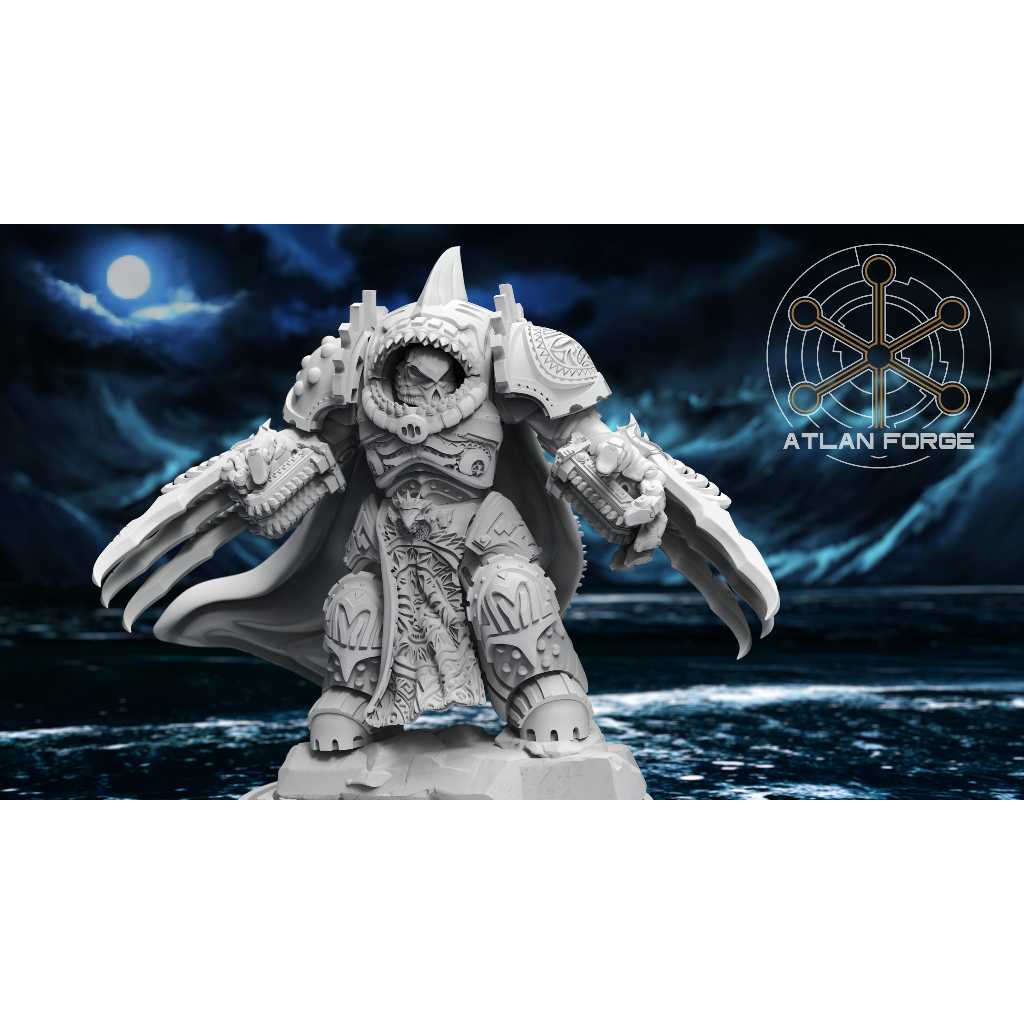 Void Lord Tangaroa, Reaper of the Tide งาน Resin Miniature Model สำหรับ Tabletop Board Game ตั้งโชว์