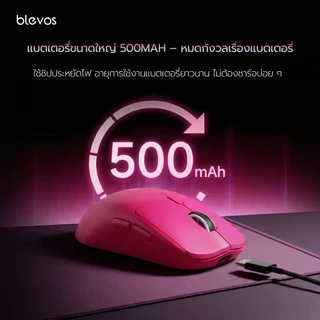 Blevos X12 gaming Mouse เมาส์บลูทูธไร้สาย เมาส์สำหรับเล่นเกม 3โหมด บลูทูธ 2.4G Type-C