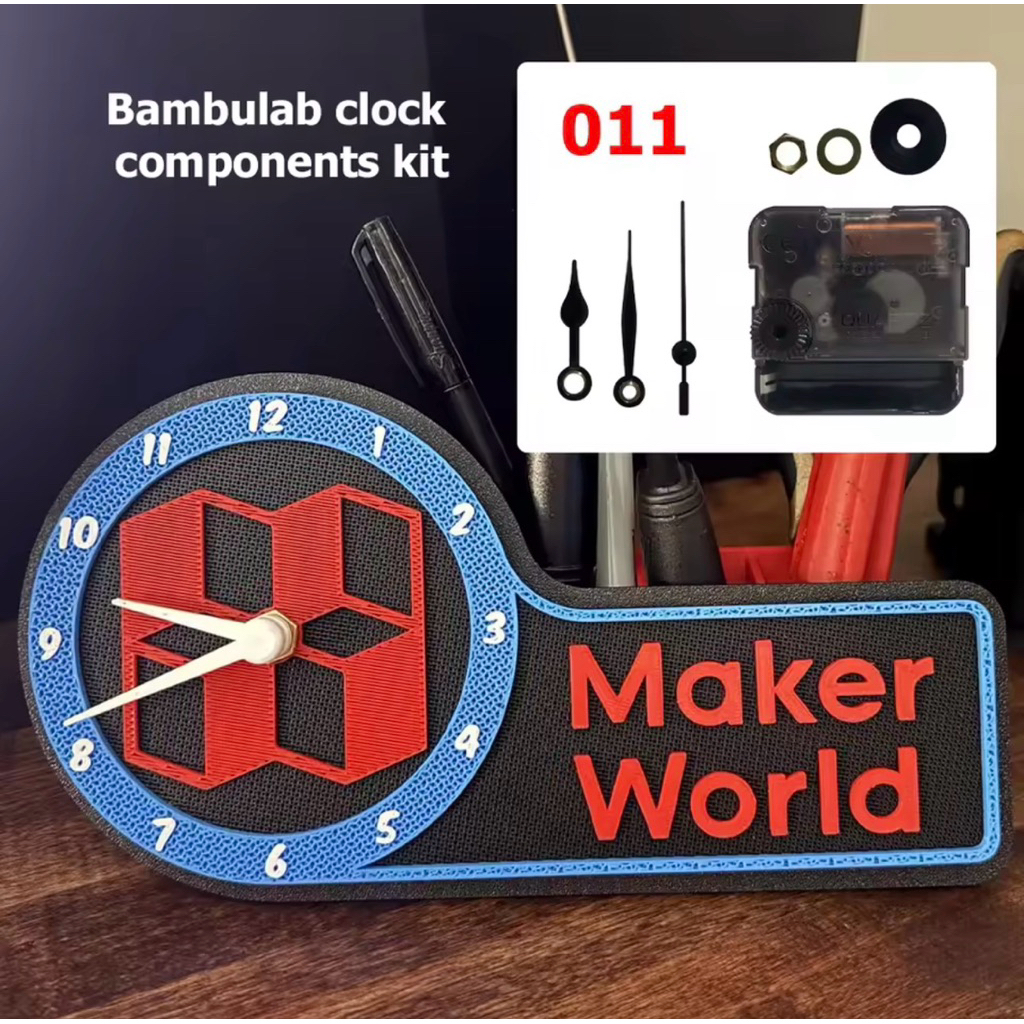 ชุดกลไกนาฬิกา Quartz DIY 🕒 พร้อมเข็ม + อุปกรณ์ครบ สำหรับ 3D Printed Clock Kit 011  / Maker / งานแฮนด์เมด