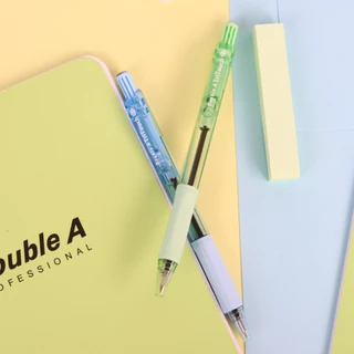 Double A TriTouch ปากกาลูกลื่นแบบกด 0.5 มม. หมึกสีน้ำเงิน จำหน่าย 4 ด้าม