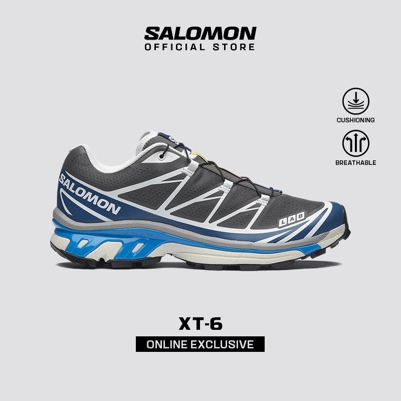 [Online Exclusive] SALOMON XT-6 Castlerock Blue Unisex Sportstyle Sneakers รองเท้าสนีกเกอร์ L47864200 Official Store