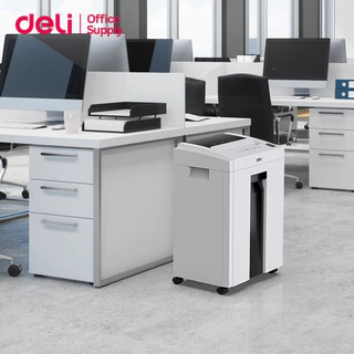 [แถมฟรี] Deli เครื่องทำลายเอกสาร เครื่องย่อยกระดาษ Auto ขนาดA4 16แผ่น ความจุ 23 ลิตร Paper Shredder