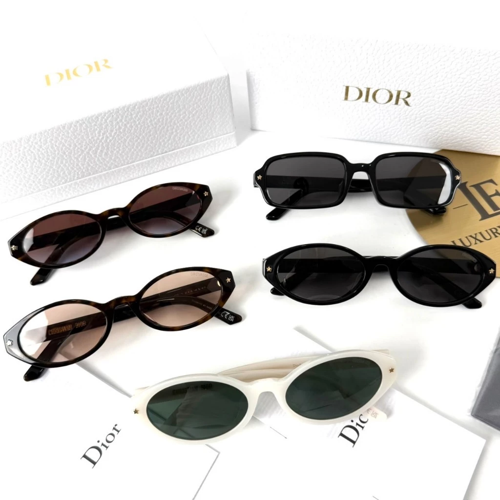 แว่นกันแดด Dior Pacific Oval / Rectangular Sunglasses ของแท้ 100%