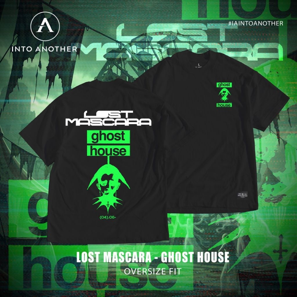 เสื้อยืด INTO ANOTHER รุ่น Lost Mascara - Ghost House (Oversized fit)