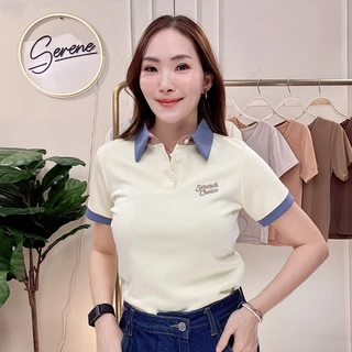 Serene's Choice เสื้อโปโล แขนสั้น ปก 3 สี ทริโทน Triton สไตล์สปอร์ต ปักอักษร