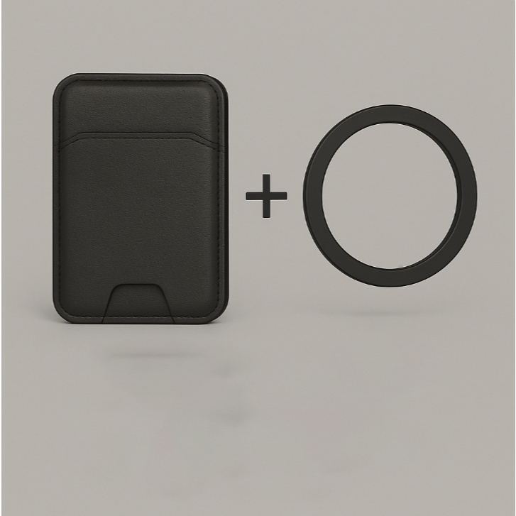 ที่ใส่บัตร พร้อม  Magsafe ring หนัง PU เรียบหรู เท่  Phone card holder with Magsafe ring