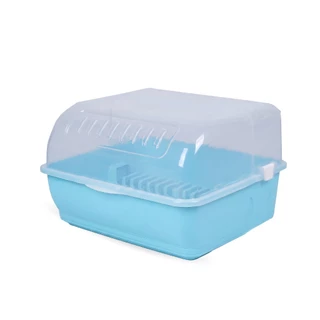 ที่คว่ำจานทรงโค้งมน มีฝาปิด Dish drainer ขนาดใหญ่ มีฐานรองน้ำ ทรงโค้งมน รุ่น 909 (มีหลายสีให้เลือก)