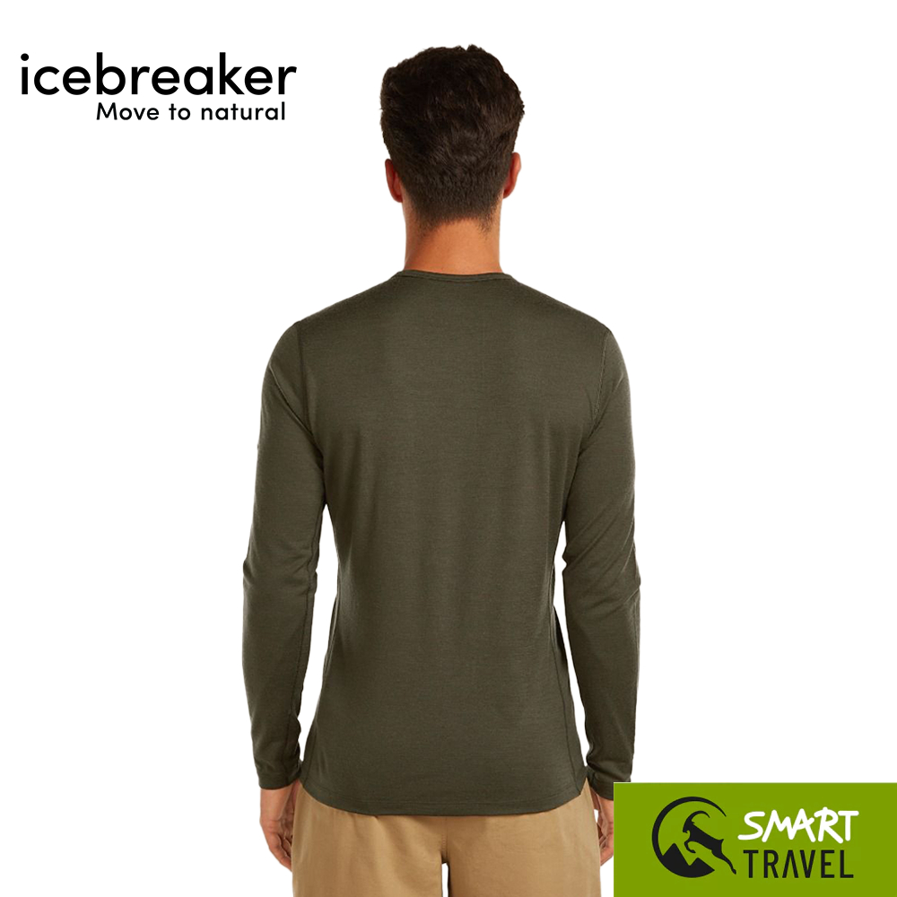 ICEBREAKER MEN’S 200 OASIS LS CREWE – DK LODEN เสื้อยืดผู้ชาย ราคา ถูกที่สุด ดีลบีเคเค แกลเลอรีภาพที่ 6