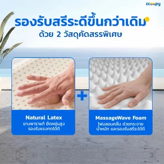 Zcoopy ParaRest ที่นอนยางพารามาตรฐานโรงแรม 5 ดาว ผลิตจากยางพาราแท้ ยืดหยุ่น สัมผัสนุ่มแน่น ไม่แข็ง หนา7