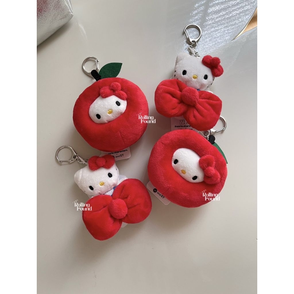 (พร้อมส่ง) 🏷อย่าลืมเก็บโค้ด〰️พวงกุญเเจคิตตี้เเอปเปิ้ล/โบว์🍎🇯🇵