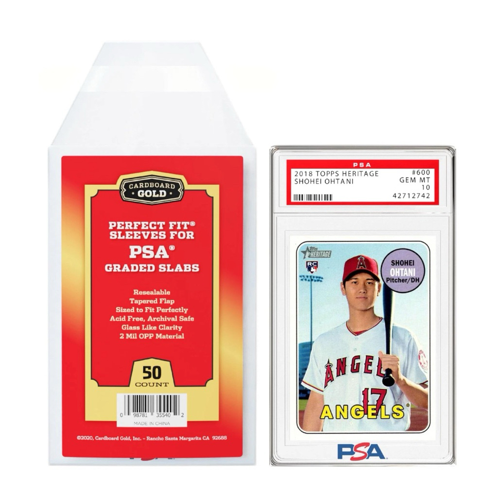 ซอง PSA Perfect Fit Sleeves สำหรับการ์ดเกรด PSA จำนวน 50 ซอง มี PSA logo