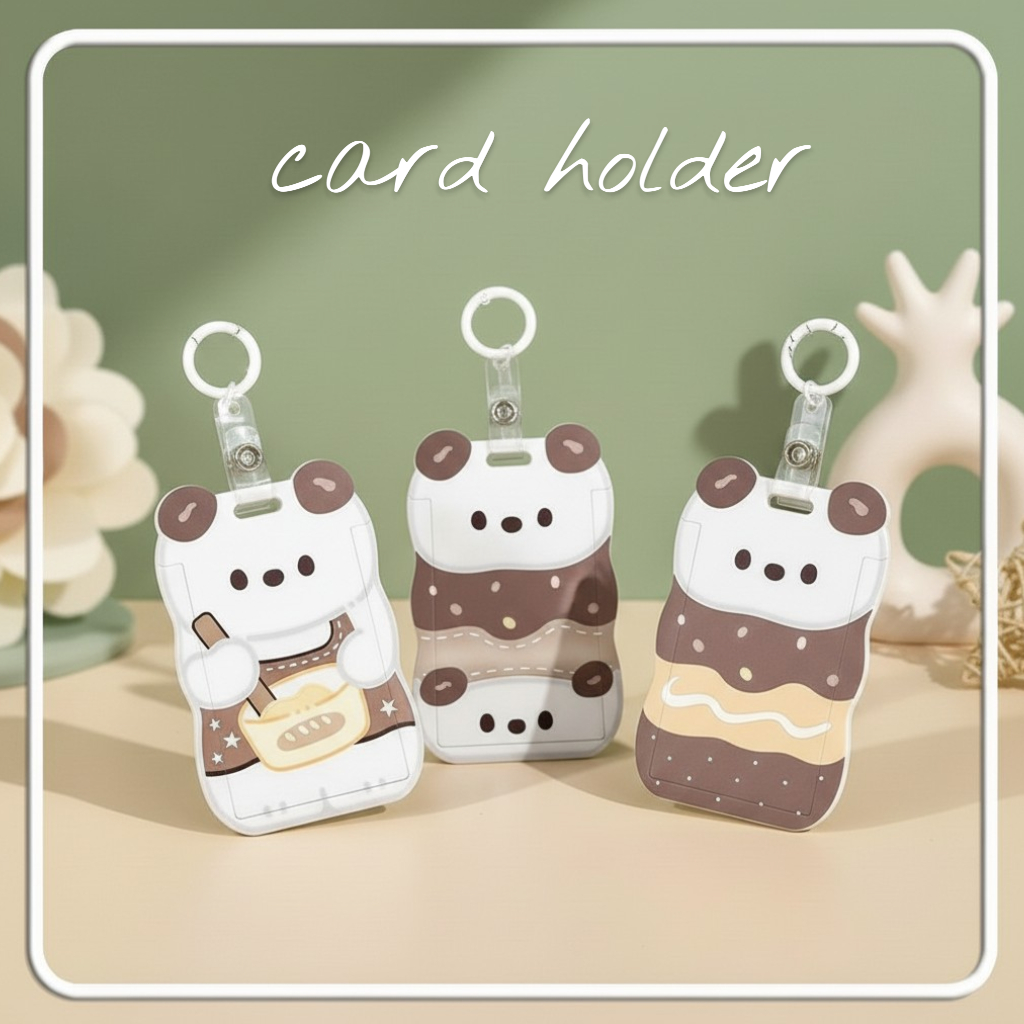 [พร้อมส่ง] Card Holder ที่ใส่บัตรทรงน้องหมี Minimalist Bear ใส่บัตรโดยสาร บัตรพนักงาน