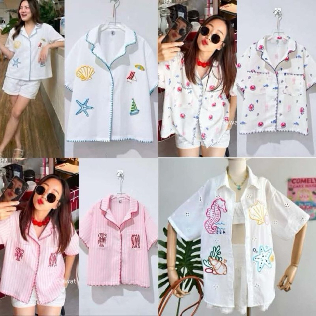 Crochet top🏝️  สินค้าใหม่พร้อมส่ง เสื้อoversizeแขนสั้นถักขอบด้าย  รับsunmerสุดๆเป็นงานhandmade เนื้อผ้าลินิลสลาฟผสมมีควา