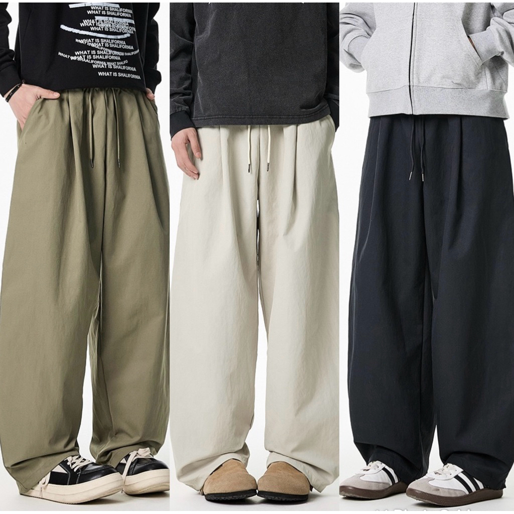 Inyourstyles.brand Nippon Pant กางเกงทรงขากว้างเอวยางยืด สไตล์ญี่ปุ่น