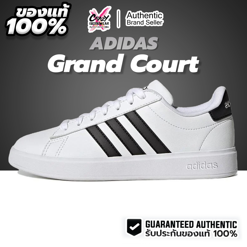 Adidas Grand Court 2.0 w ของแท้ 100% GW9214 อดิดาส รองเท้าผู้หญิง รองเท้าลำลอง