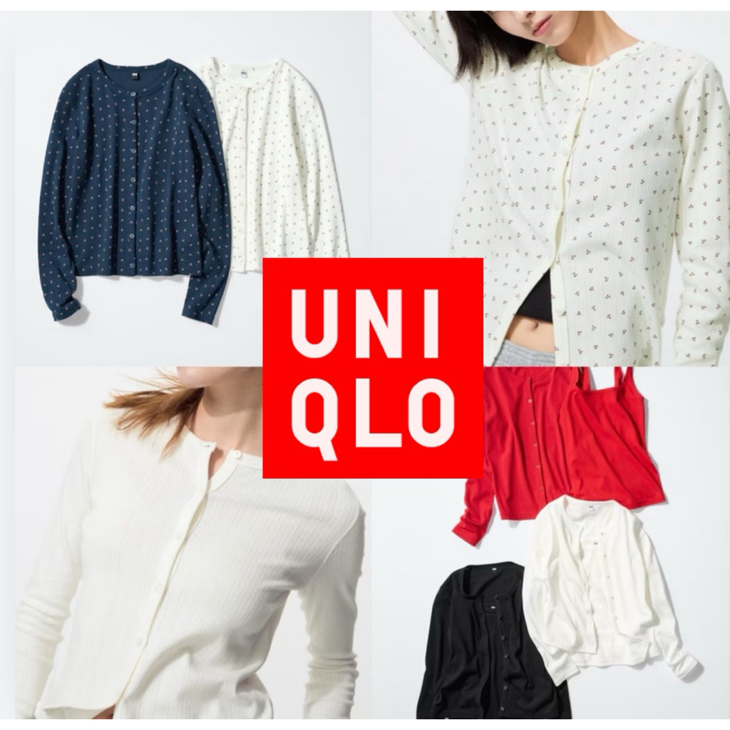 เสื้อคาร์ดิแกน Uniqlo ผ้า cotton 99 % ใส่นุ่มสบาย ไม่ร้อน เนื้อผ้า ใส่คลุมสวยสุดๆ