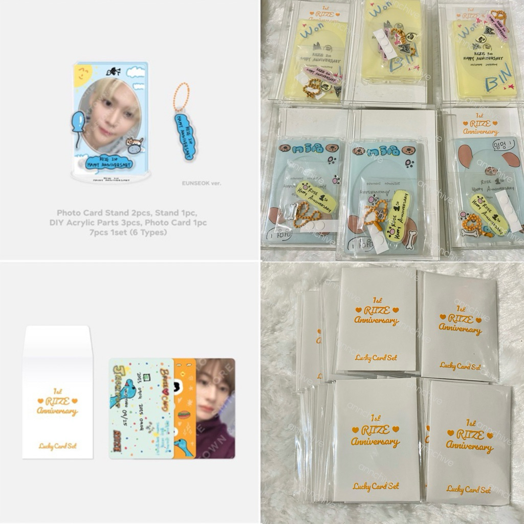 พร้อมส่ง ✨ RIIZE - 1ST ANNIVERSARY ACRYLIC STAND SET / LUCKY CARD SET