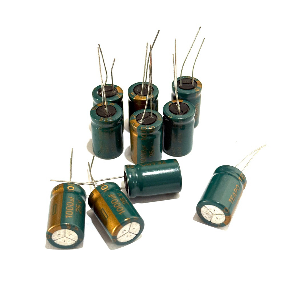 Capacitor ตัวเก็บประจุ 1000uF 25V 8*20MM 105C จำนวน1ชิ้น