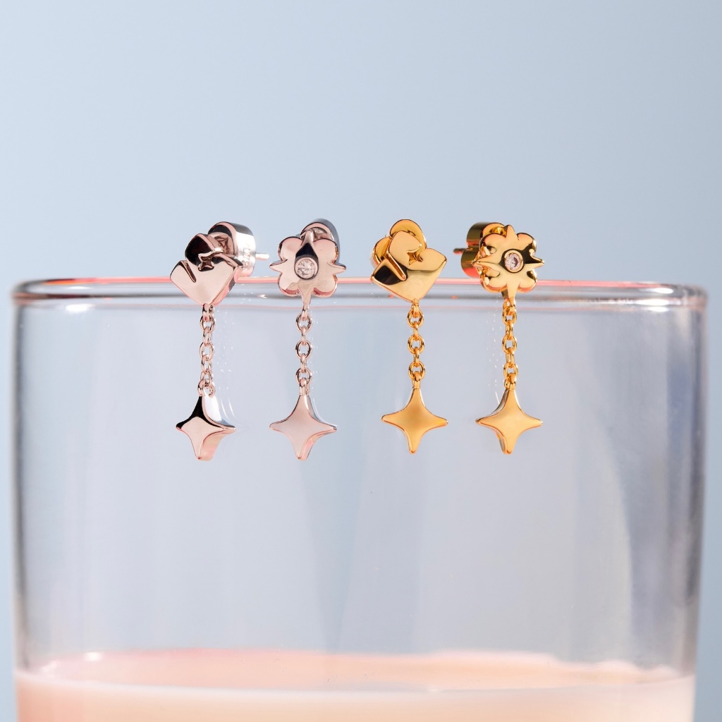 YVIS Teardrop Stud Brass Earring - Mon Amour Collection