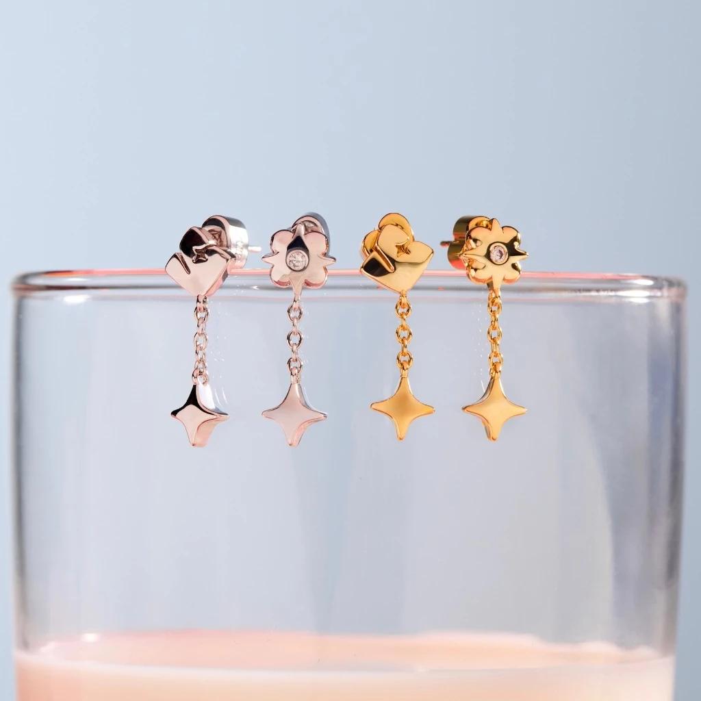YVIS Teardrop Stud Brass Earring - Mon Amour Collection