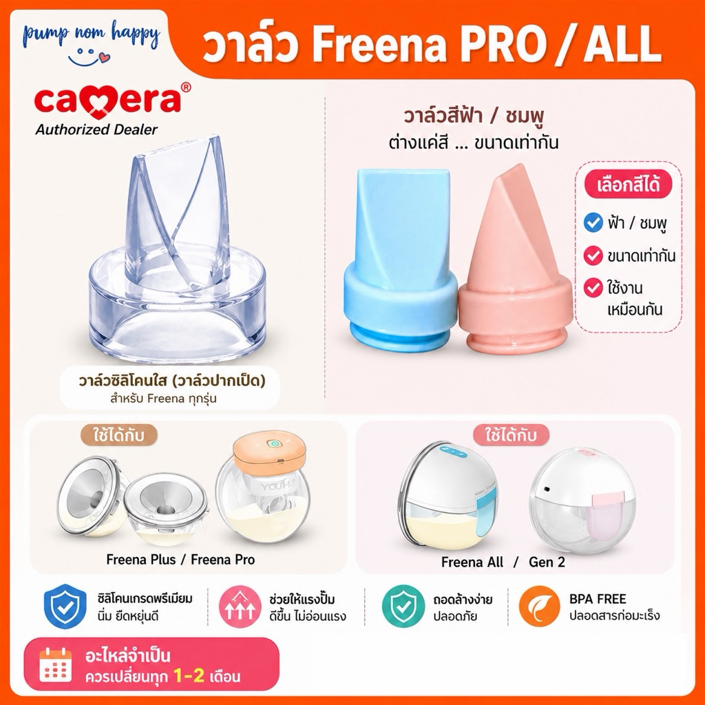 วาล์วปากเป็ด ใช้ได้กับ กรวยไร้สาย Freena Plus / Freena Pro / Freena All