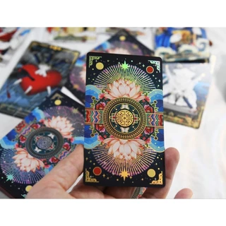 Myohan Cat Tarot ไพ่ยิปซีแท้น้องเหมียวฮันบกประดับฟอยด์สีรุ้งสะท้อนแสงหรูหรา ไพ่ทาโร่ต์ ไพ่ยิปซี Tarot Cards