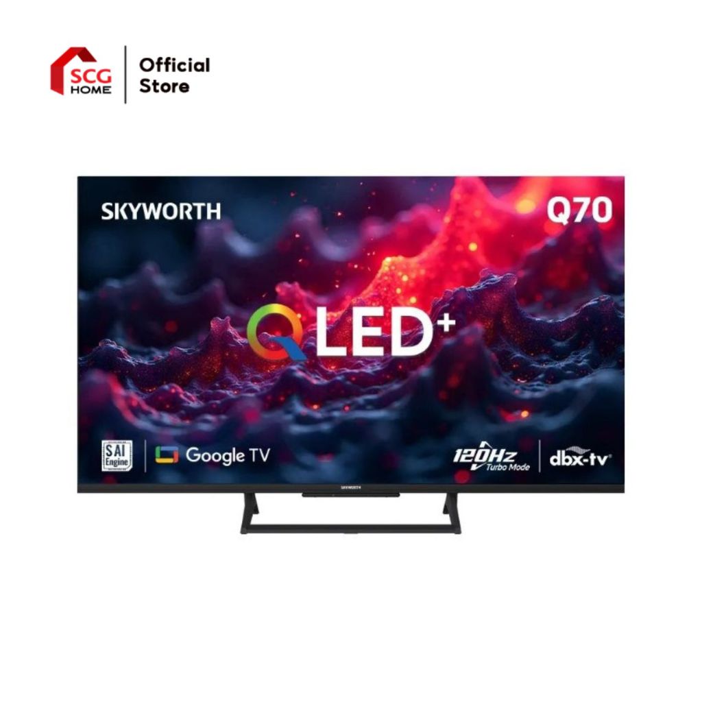 SKYWORTH สมาร์ททีวี 55 นิ้ว QLED Google TV ความคมชัดระดับ 4K รุ่น 55Q70