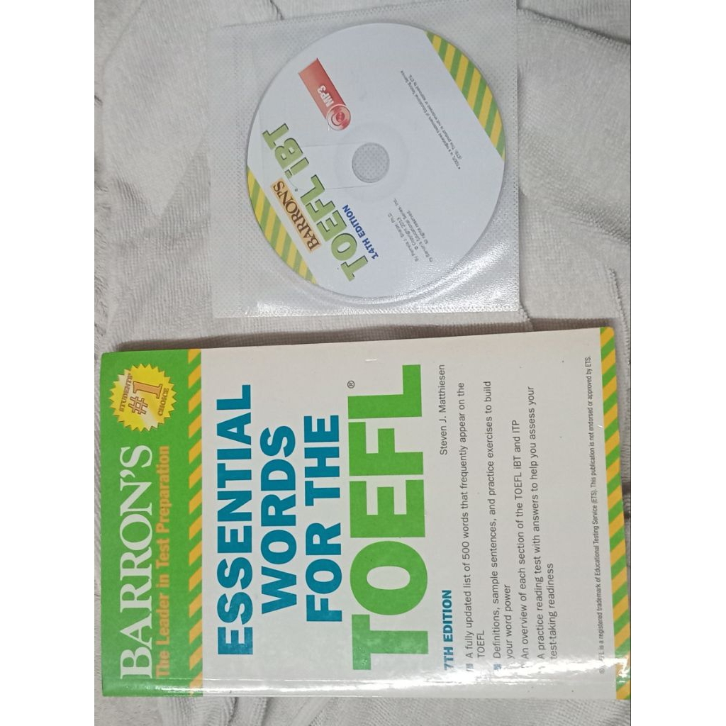 มือ2 หนังสือ มีแผ่นCD Essential words For the Toefl 7th edition