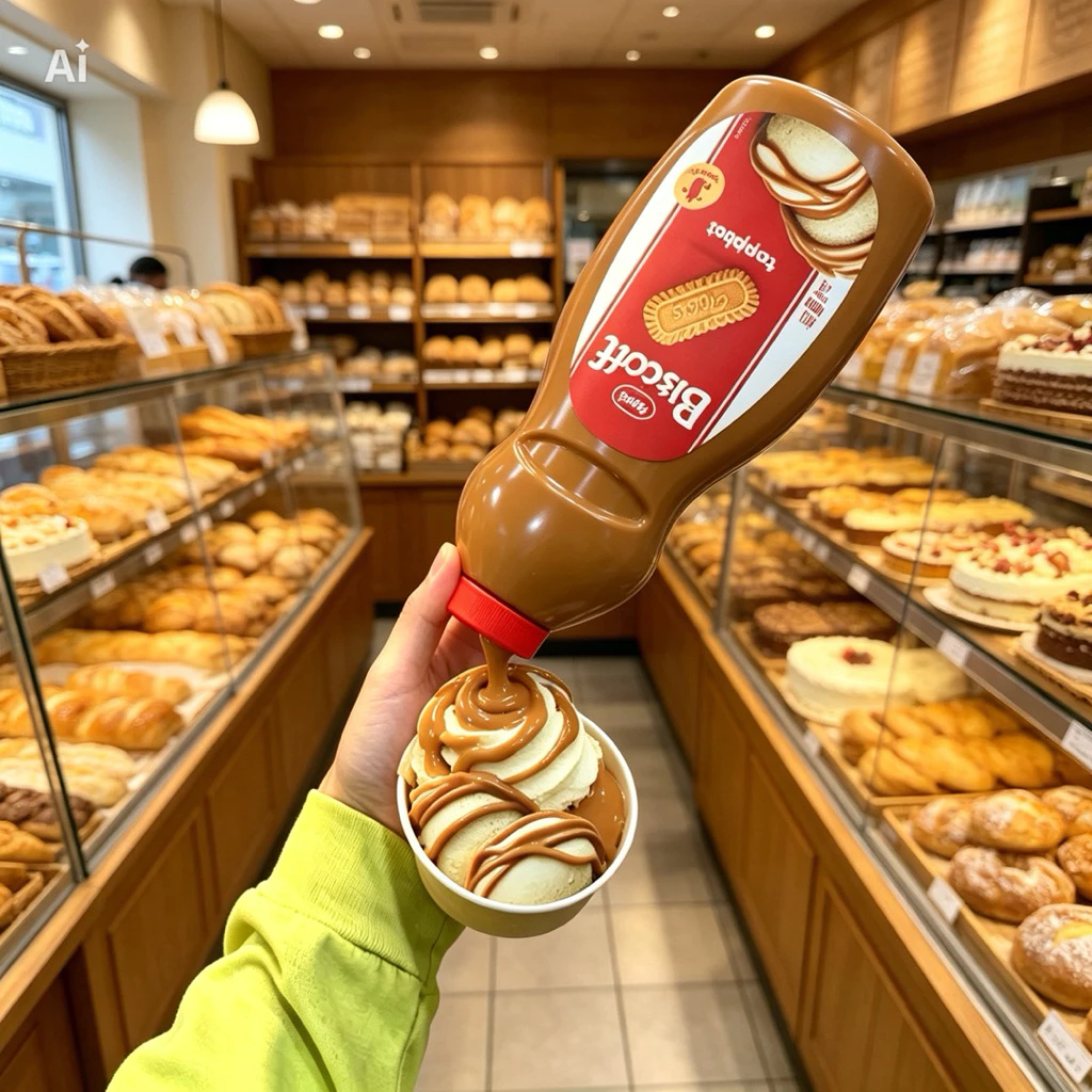 ซอสท็อปปิ้ง Lotus Biscoff ขนาด 1 กิโลกรัม Exp.23/09/2026 !!