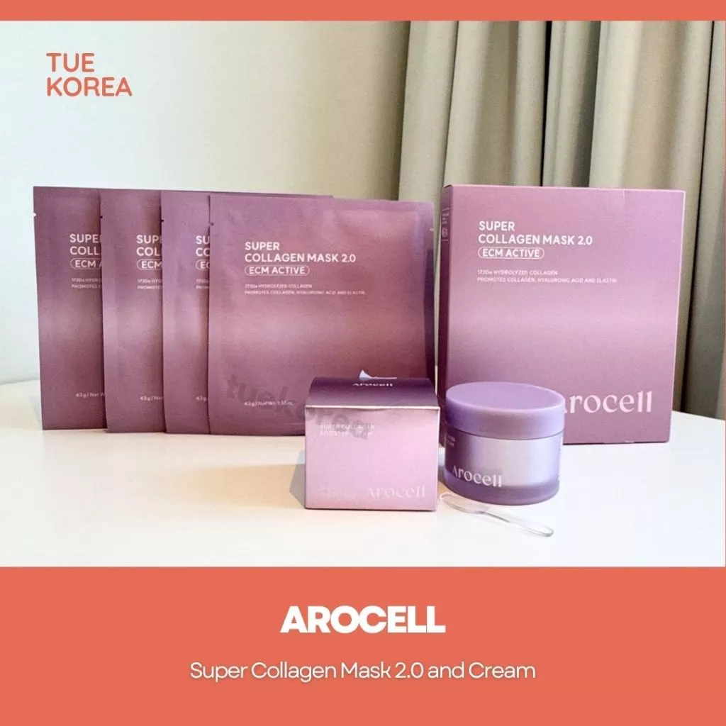 มาร์คเจล Arocell Super Collagen 2.0 ECM Active Mask, Super Collagen mask and Cream