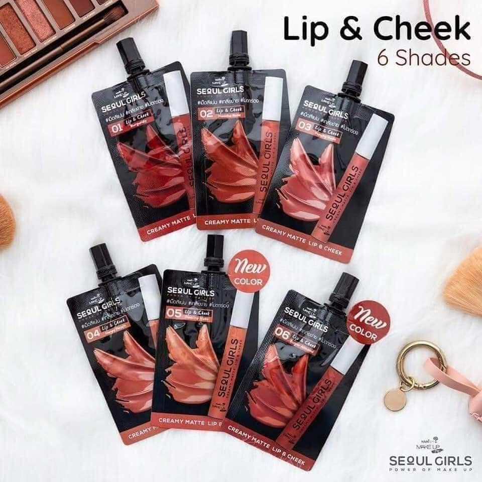 (ยกกล่อง6ซอง) Nami Make Up Pro ลิปนามิ โซลเกิร์ล ครีมมี่แมตต์ ปริมาณ 2 กรัม/ซอง